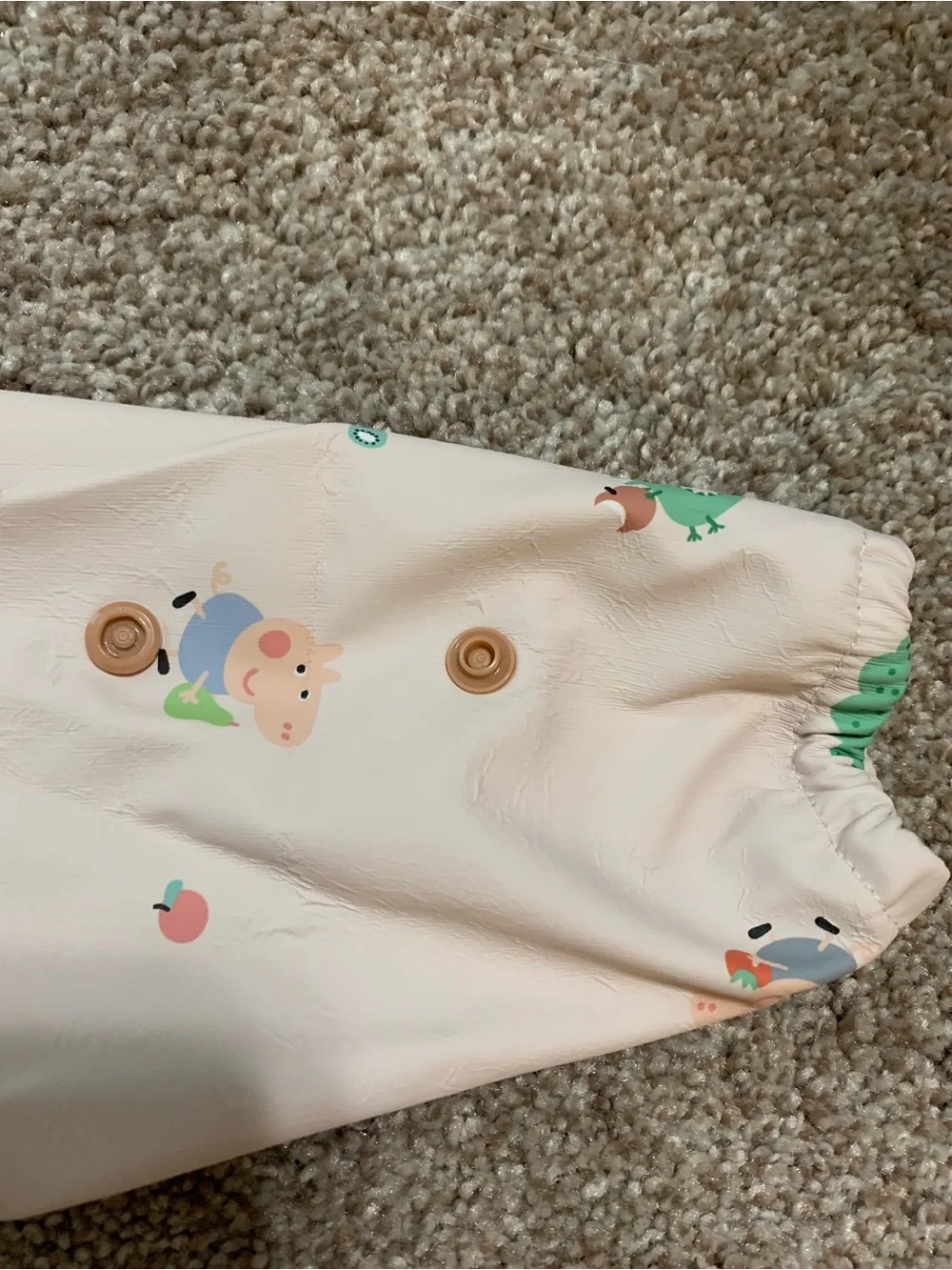 BiBADO Long Sleeve Coverall Weaning Bib George Peppa Pig 6-36 Months Waterproof